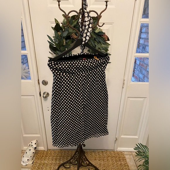 NWT The Limited Silk Blend Sleeveless Halter Top Polka Dot Dress 10 - Picture 4 of 9